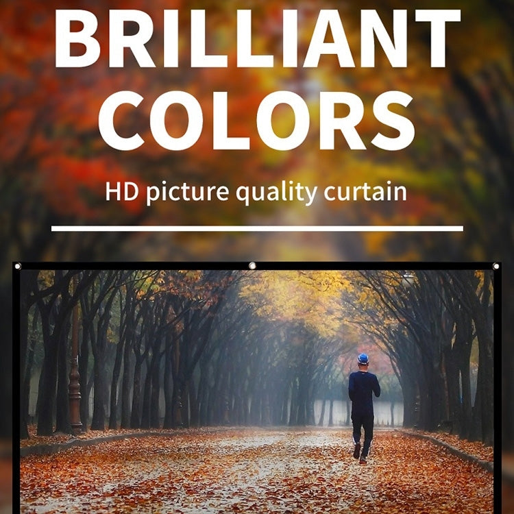 Simple Folding Thin Polyester Projector Film Curtain, Size: