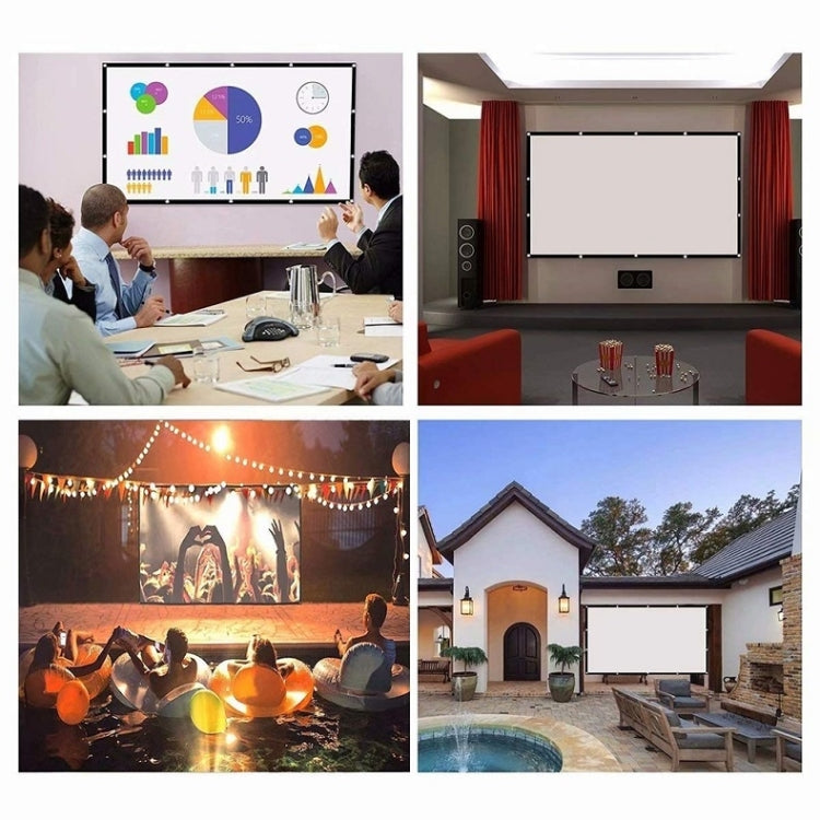 Simple Folding Thin Polyester Projector Film Curtain, Size: