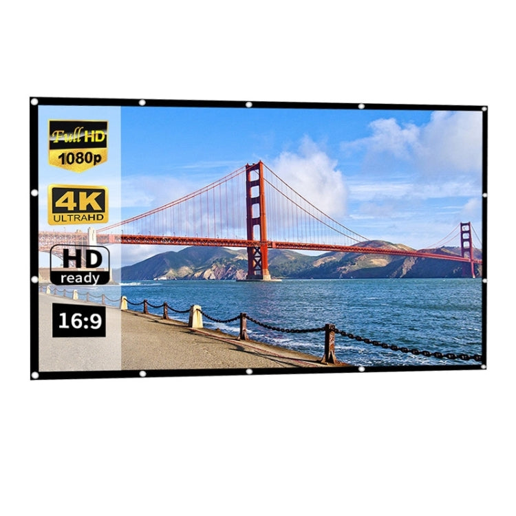 Simple Folding Thin Polyester Projector Film Curtain, Size: