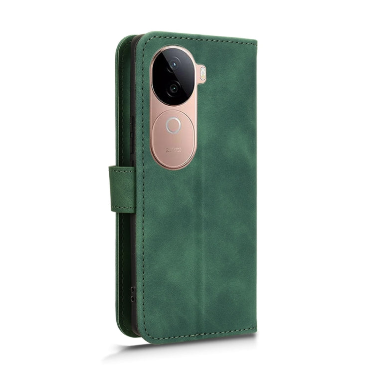 For vivo V40e 5G India / iQOO Z9s 5G Skin Feel Magnetic Flip Leather Phone Case