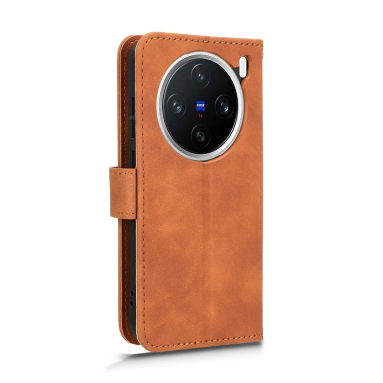 For vivo X200 Pro mini 5G Skin Feel Magnetic Flip Leather Phone Case