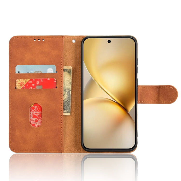 For vivo X200 Pro mini 5G Skin Feel Magnetic Flip Leather Phone Case