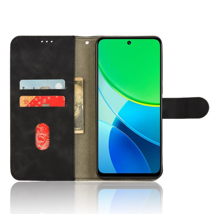 For vivo Y19s 4G Global Skin Feel Magnetic Flip Leather Phone Case