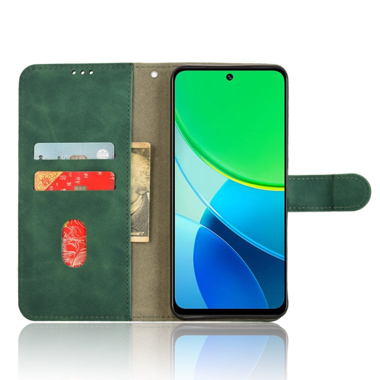 For vivo Y19s 4G Global Skin Feel Magnetic Flip Leather Phone Case