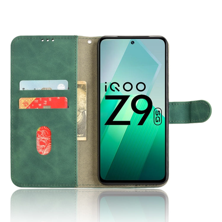 For vivo iQOO Z9 5G Global Skin Feel Magnetic Flip Leather Phone Case