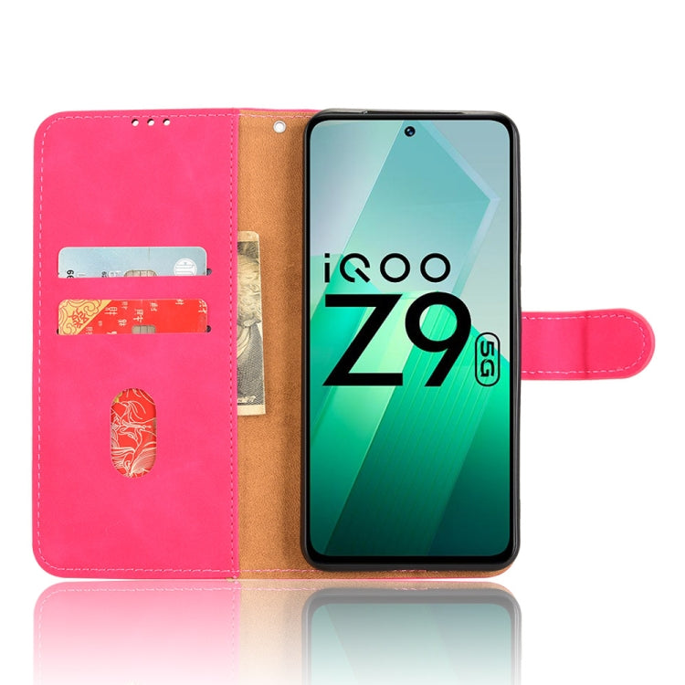 For vivo iQOO Z9 5G Global Skin Feel Magnetic Flip Leather Phone Case