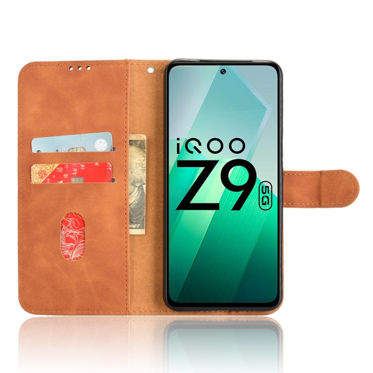 For vivo iQOO Z9 5G Global Skin Feel Magnetic Flip Leather Phone Case