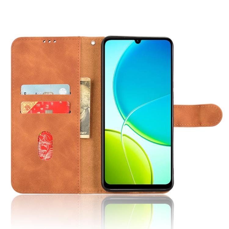 For vivo Y04 4G Skin Feel Magnetic Flip Leather Phone Case