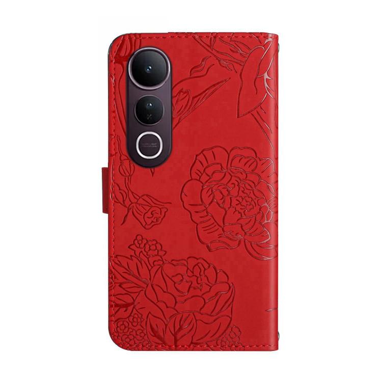 For vivo V50 Lite 5G HT03 Skin Feel Butterfly Embossed Flip Leather Phone Case