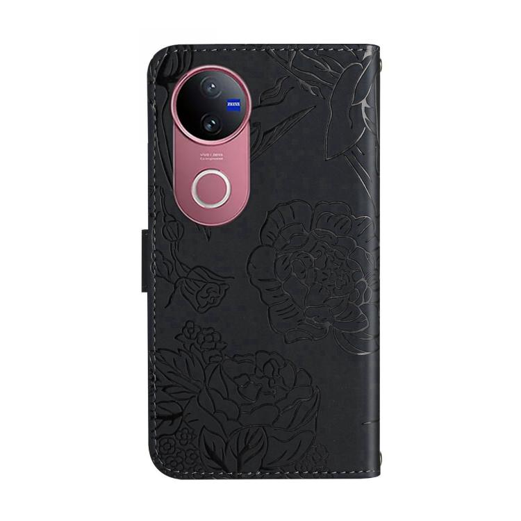 For vivo V50 5G Global HT03 Skin Feel Butterfly Embossed Flip Leather Phone Case