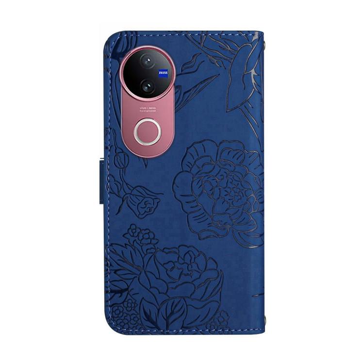 For vivo V50 5G Global HT03 Skin Feel Butterfly Embossed Flip Leather Phone Case