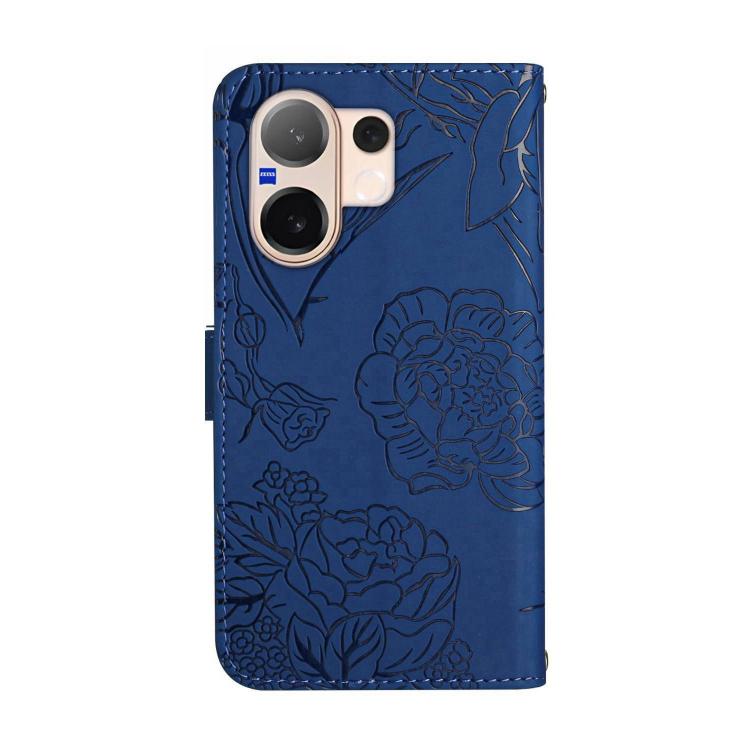 For vivo V60 5G HT03 Skin Feel Butterfly Embossed Flip Leather Phone Case