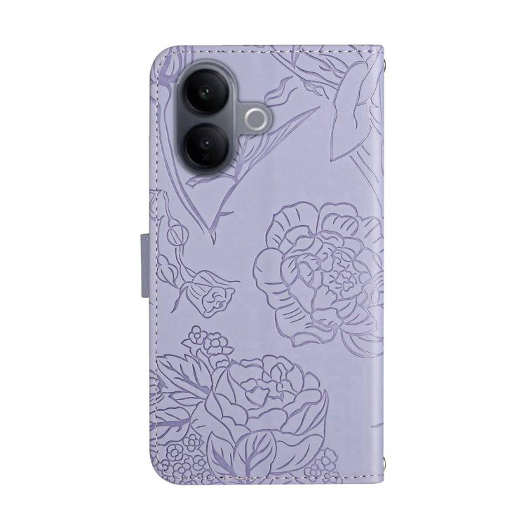 For vivo V60 Lite 5G HT03 Skin Feel Butterfly Embossed Flip Leather Phone Case