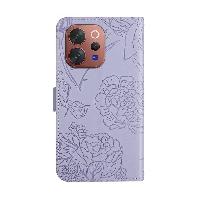 For vivo V70 5G Global / V70 Elite 5G HT03 Skin Feel Butterfly Embossed Flip Leather Phone Case