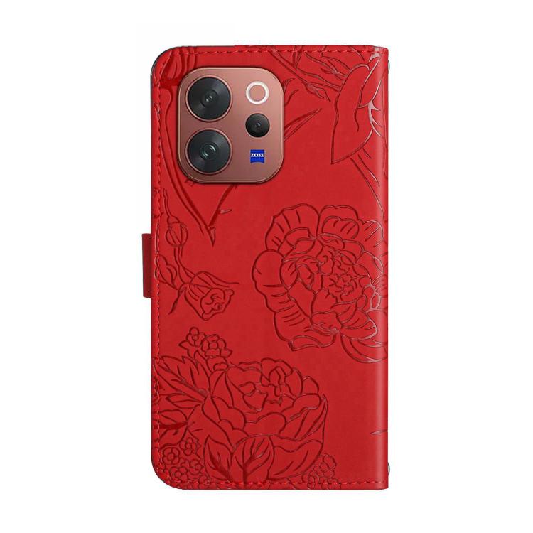 For vivo V70 5G Global / V70 Elite 5G HT03 Skin Feel Butterfly Embossed Flip Leather Phone Case