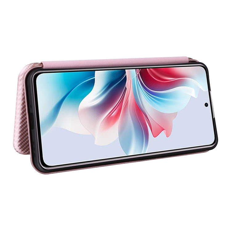 For OPPO Reno11 F 5G Carbon Fiber Texture Flip Leather Phone Case