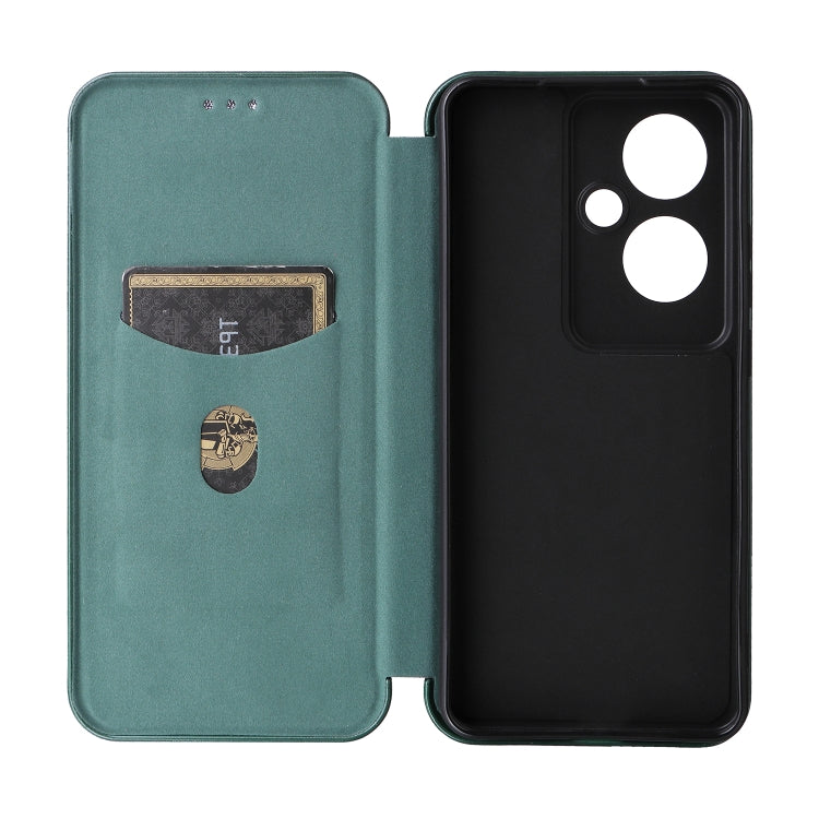 For OPPO Reno11 F 5G Carbon Fiber Texture Flip Leather Phone Case