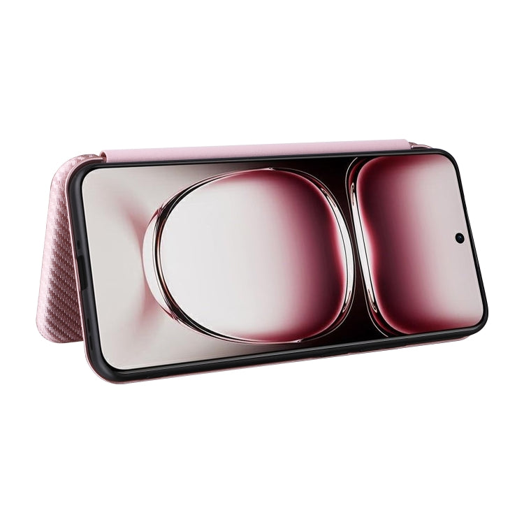 For OPPO Reno12 Pro 5G Global Carbon Fiber Texture Flip Leather Phone Case