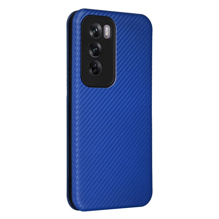 For OPPO Reno12 Pro 5G Global Carbon Fiber Texture Flip Leather Phone Case