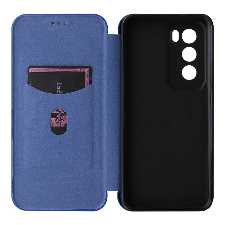 For OPPO Reno12 Pro 5G Global Carbon Fiber Texture Flip Leather Phone Case