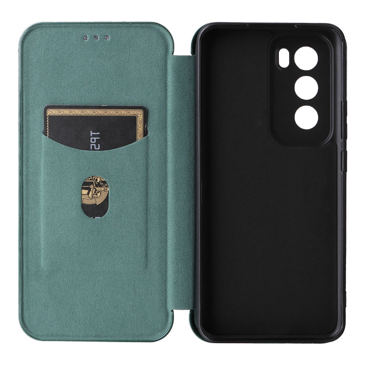For OPPO Reno12 Pro 5G Global Carbon Fiber Texture Flip Leather Phone Case