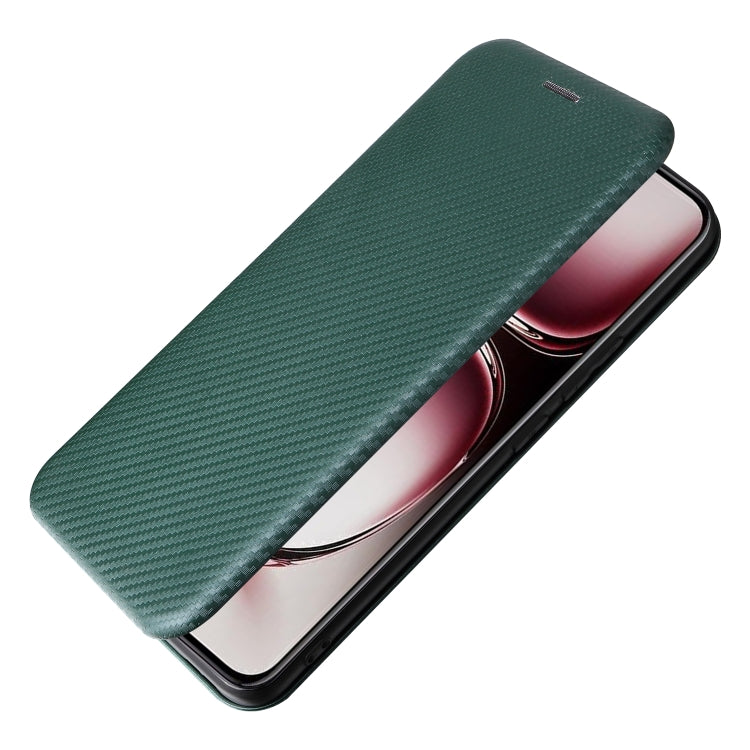 For OPPO Reno12 Pro 5G Global Carbon Fiber Texture Flip Leather Phone Case