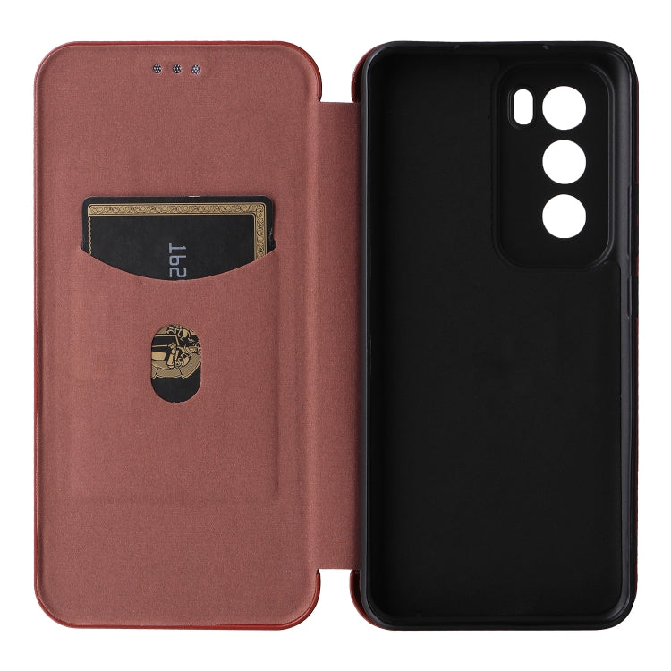 For OPPO Reno12 Pro 5G Global Carbon Fiber Texture Flip Leather Phone Case
