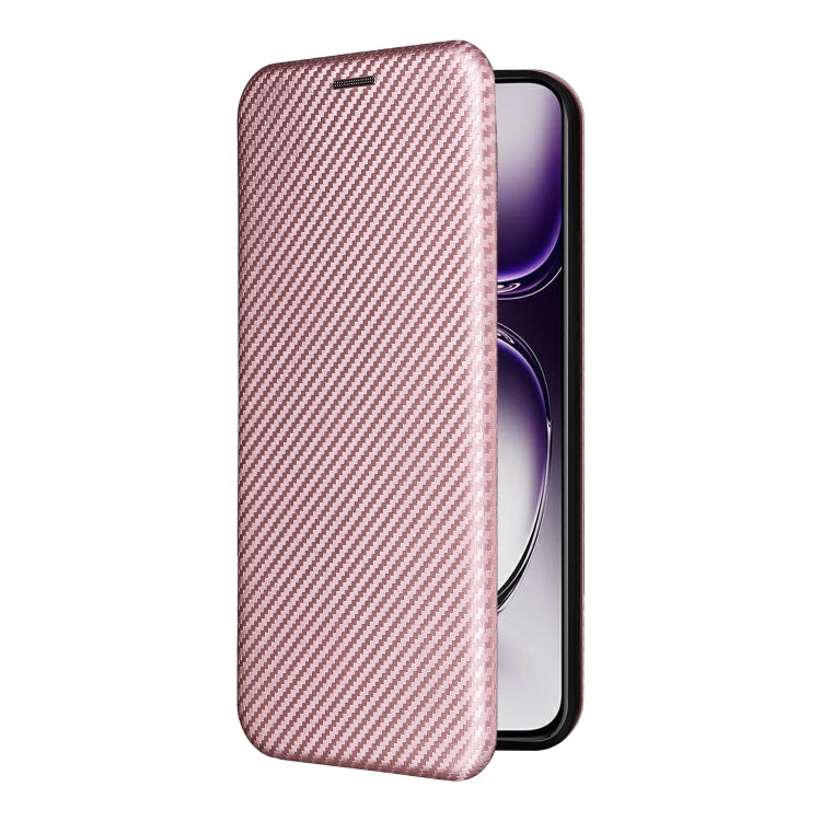 For OPPO Reno12 5G Global Carbon Fiber Texture Flip Leather Phone Case