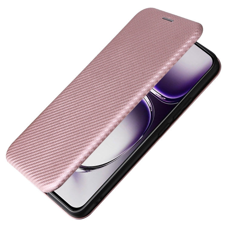 For OPPO Reno12 5G Global Carbon Fiber Texture Flip Leather Phone Case