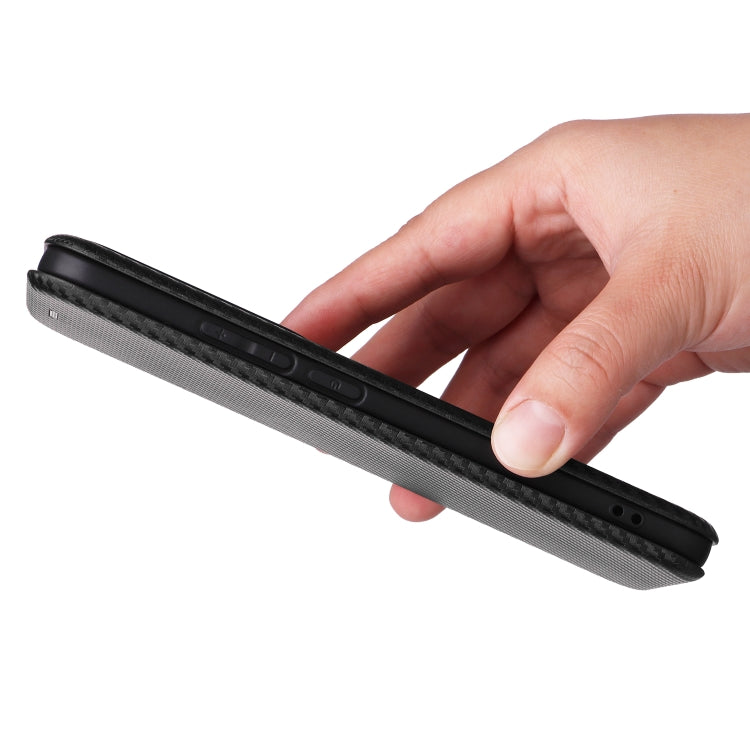 For OPPO Reno12 5G Global Carbon Fiber Texture Flip Leather Phone Case