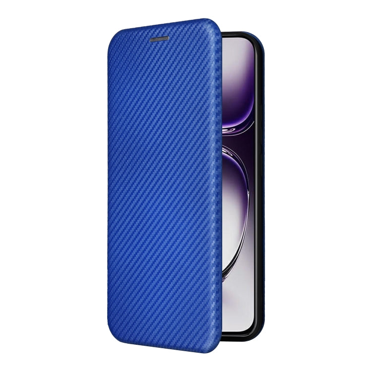 For OPPO Reno12 5G Global Carbon Fiber Texture Flip Leather Phone Case