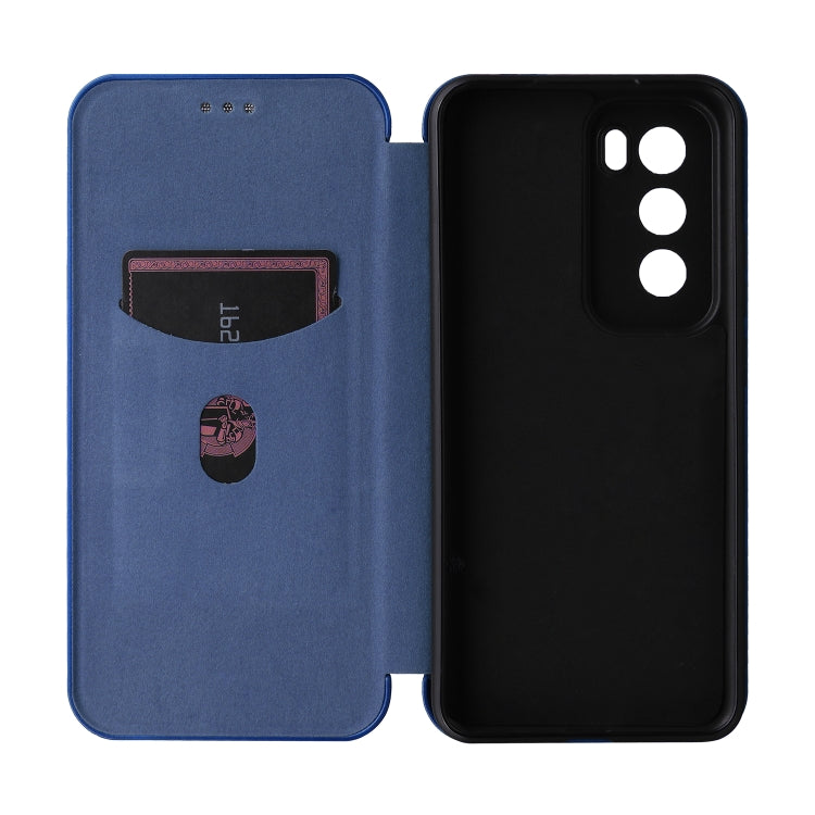 For OPPO Reno12 5G Global Carbon Fiber Texture Flip Leather Phone Case