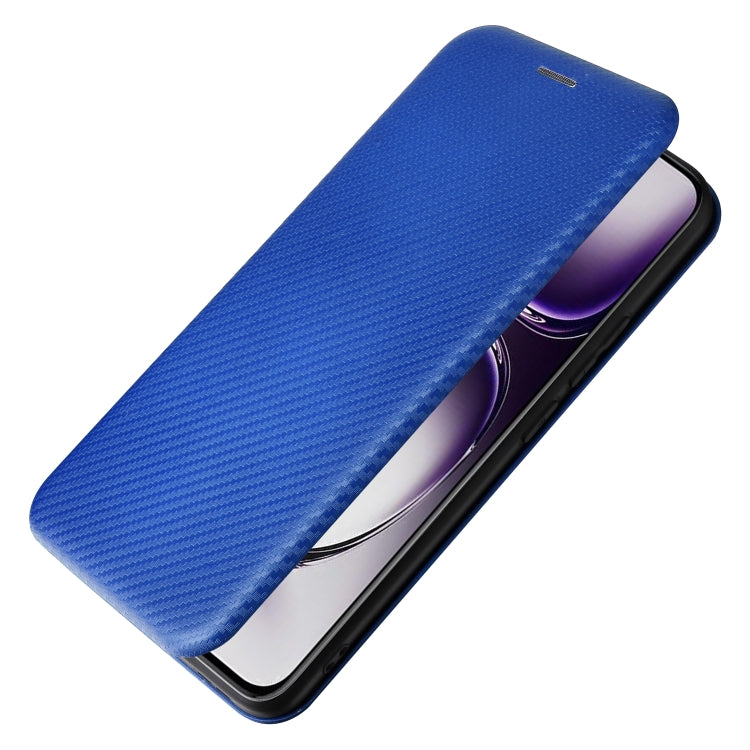 For OPPO Reno12 5G Global Carbon Fiber Texture Flip Leather Phone Case