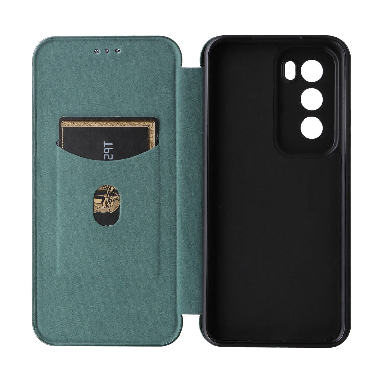 For OPPO Reno12 5G Global Carbon Fiber Texture Flip Leather Phone Case