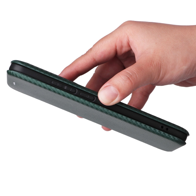 For OPPO Reno12 5G Global Carbon Fiber Texture Flip Leather Phone Case