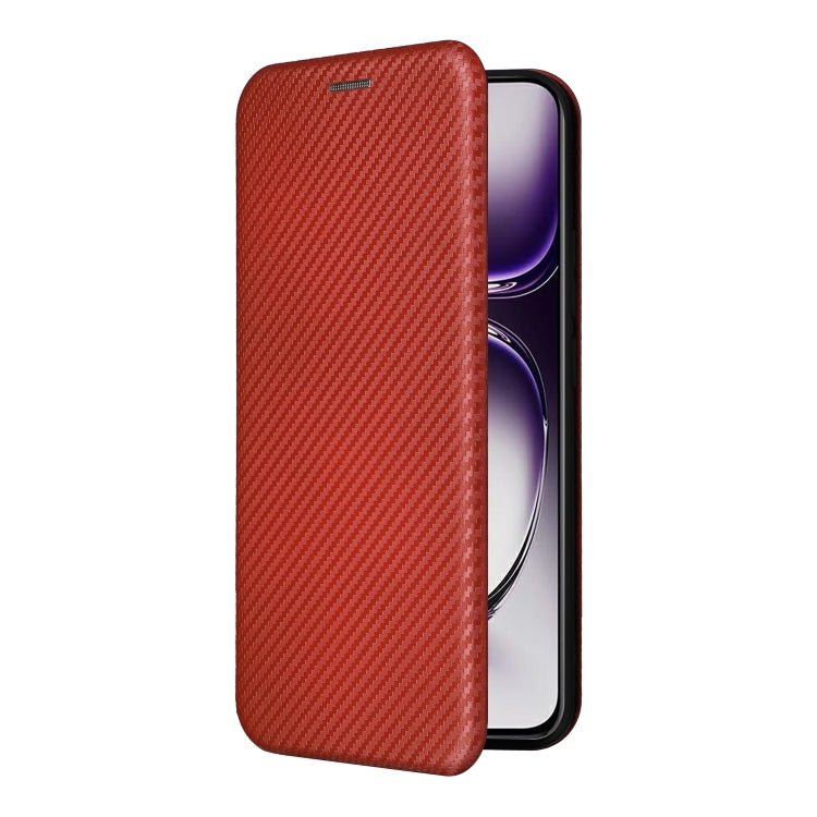 For OPPO Reno12 5G Global Carbon Fiber Texture Flip Leather Phone Case