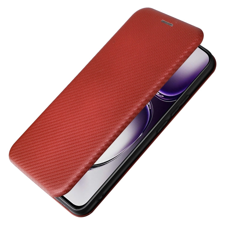 For OPPO Reno12 5G Global Carbon Fiber Texture Flip Leather Phone Case