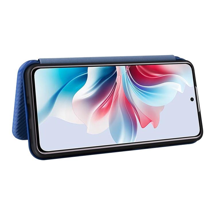 For OPPO Reno11 PJH110 Carbon Fiber Texture Flip Leather Phone Case