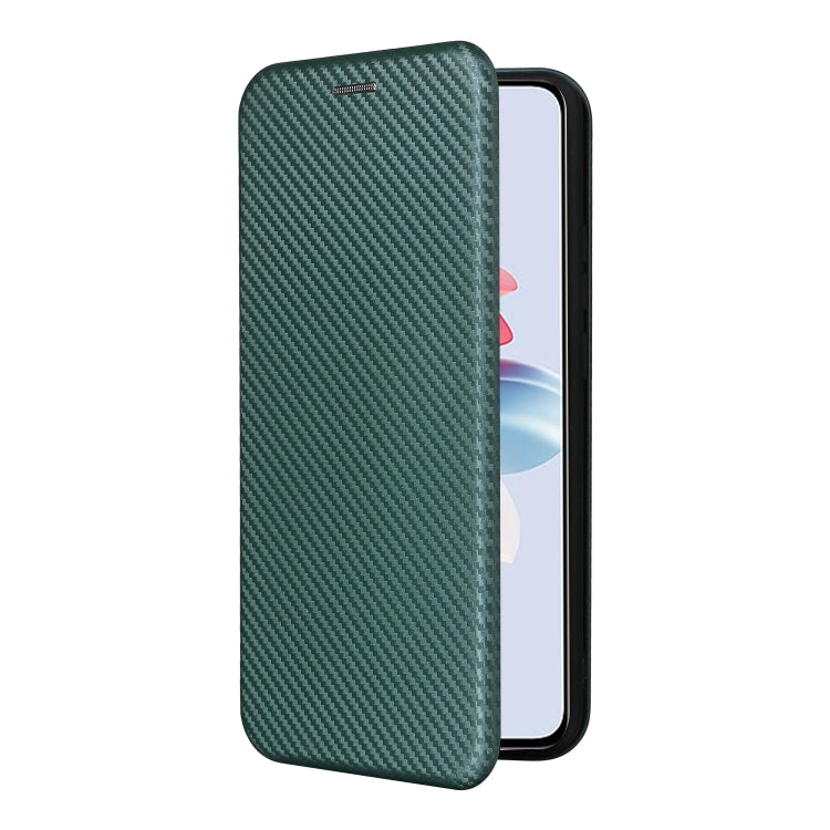 For OPPO Reno11 PJH110 Carbon Fiber Texture Flip Leather Phone Case