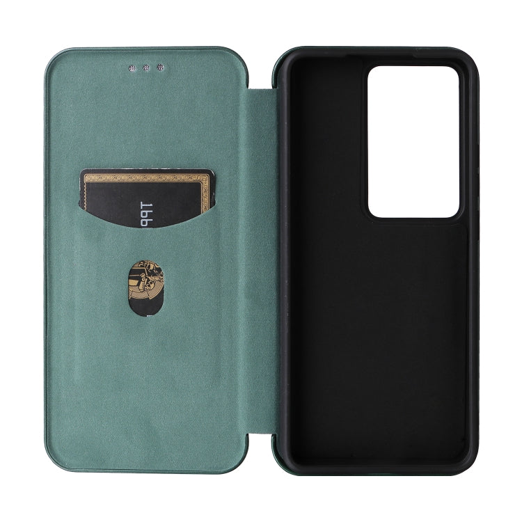For OPPO Reno11 PJH110 Carbon Fiber Texture Flip Leather Phone Case