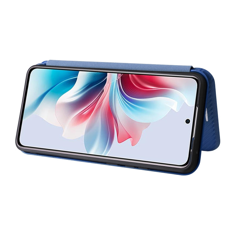 For OPPO Reno11 PJH110 Carbon Fiber Texture Flip Leather Phone Case