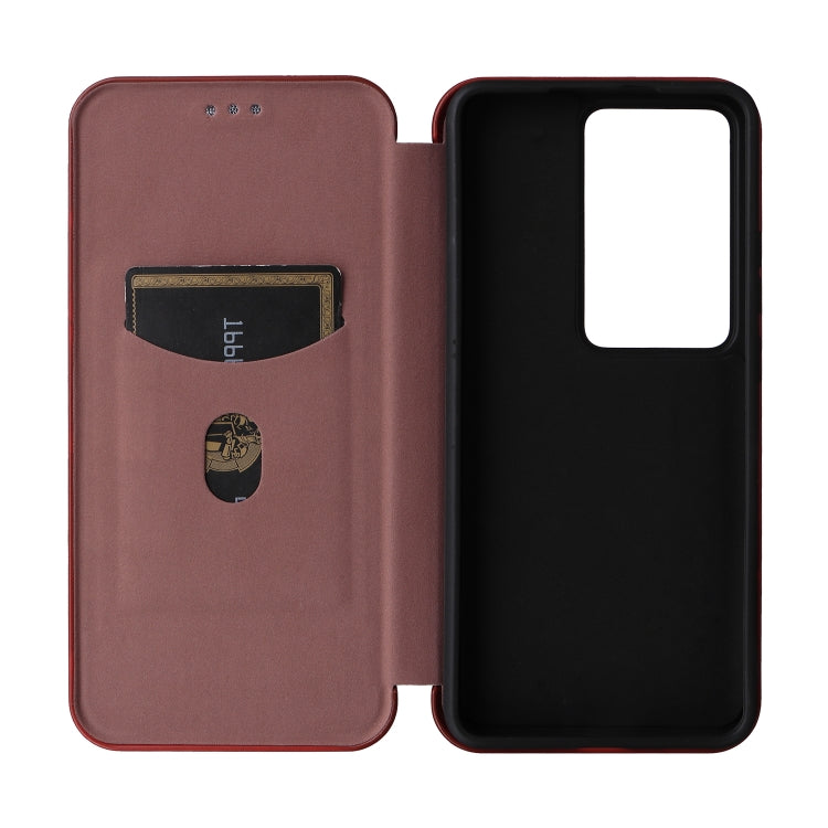 For OPPO Reno11 PJH110 Carbon Fiber Texture Flip Leather Phone Case