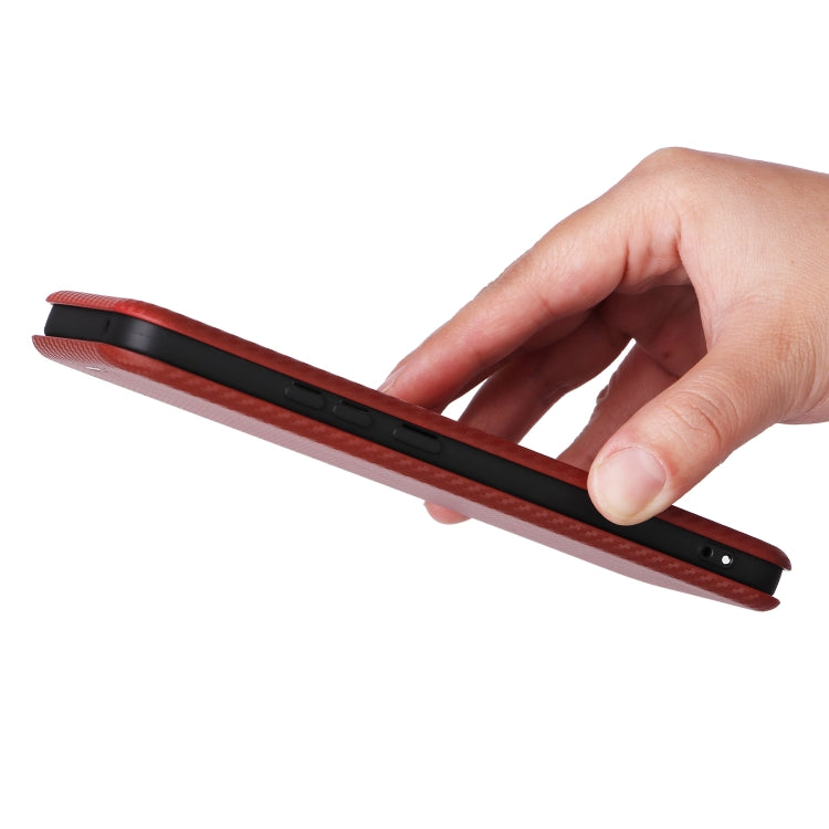 For OPPO Reno11 PJH110 Carbon Fiber Texture Flip Leather Phone Case