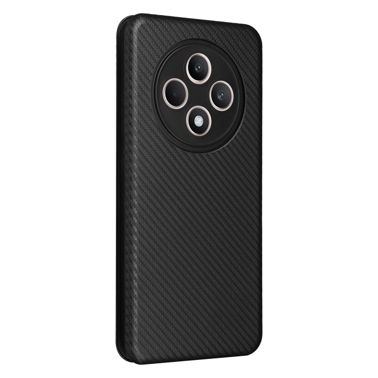 For OPPO Reno12 F 5G / 4G Carbon Fiber Texture Flip Leather Phone Case