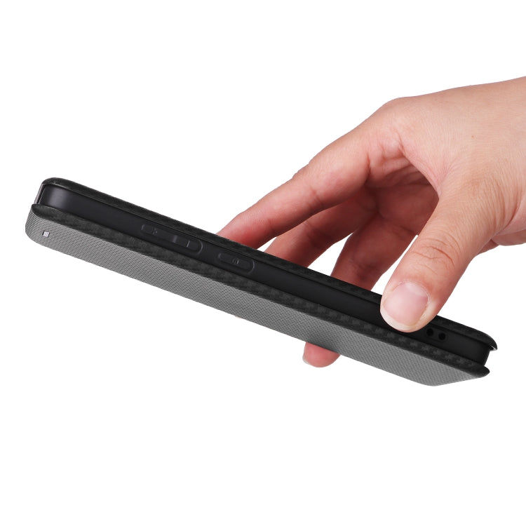 For OPPO Reno12 F 5G / 4G Carbon Fiber Texture Flip Leather Phone Case