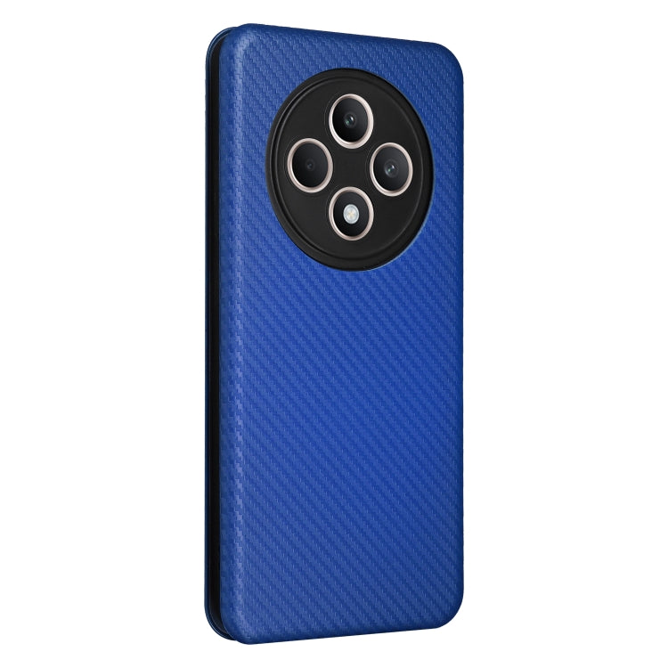 For OPPO Reno12 F 5G / 4G Carbon Fiber Texture Flip Leather Phone Case