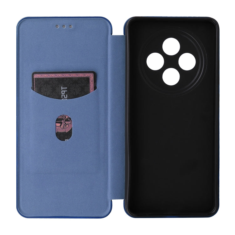 For OPPO Reno12 F 5G / 4G Carbon Fiber Texture Flip Leather Phone Case