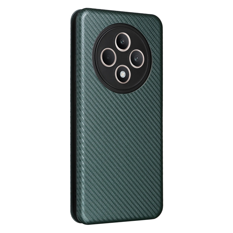 For OPPO Reno12 F 5G / 4G Carbon Fiber Texture Flip Leather Phone Case