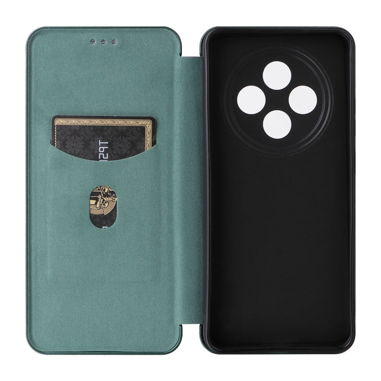 For OPPO Reno12 F 5G / 4G Carbon Fiber Texture Flip Leather Phone Case