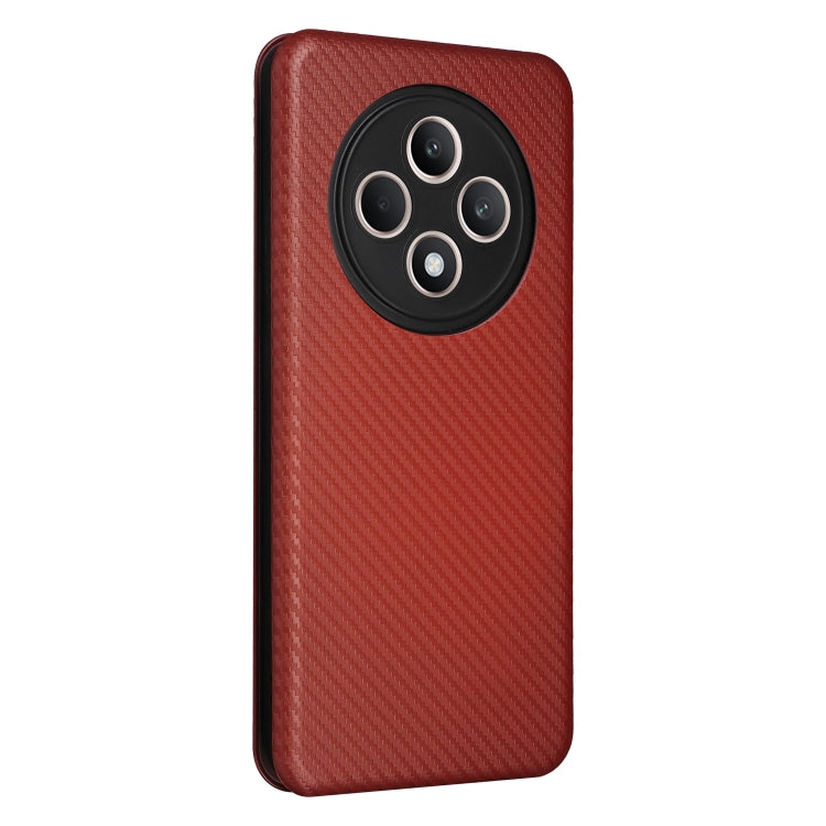 For OPPO Reno12 F 5G / 4G Carbon Fiber Texture Flip Leather Phone Case